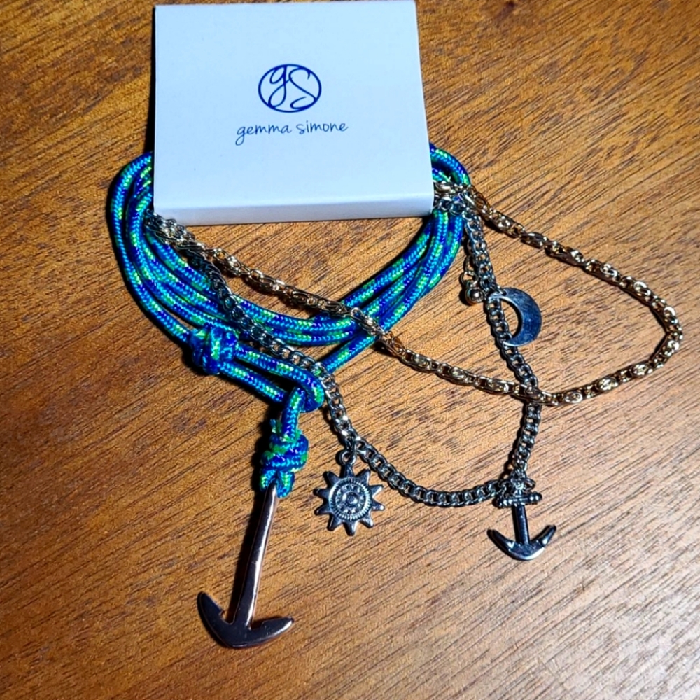 Gemma Simone Voyage Anklet & Wrap Bracelet Set